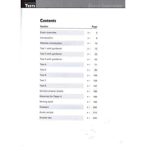 Cae Exam Essentials Answer Key